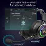 Edifier G35 Pc Gaming Headset Hi-res Sound Quality Usb Over-ear Headphone With 7.1 Surrounding Sound, 50mm Hybrid Driver, Enc Noise Cancelling Mic, 16.8m Rgb Light For Pc Ps4 Mac Laptop Desktop Black - Image 5
