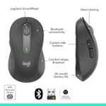 Logitech Signature M650 L Full Size Wireless Mouse - For Large Sized Hands, 2-year Battery, Silent Clicks, Customisable Side Buttons, Bluetooth - Graphite - Image 7