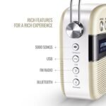 Saregama Carvaan Hindi - Portable Music Player With 5000 Preloaded Songs, FM/BT/AUX (porcelain White) - Image 3