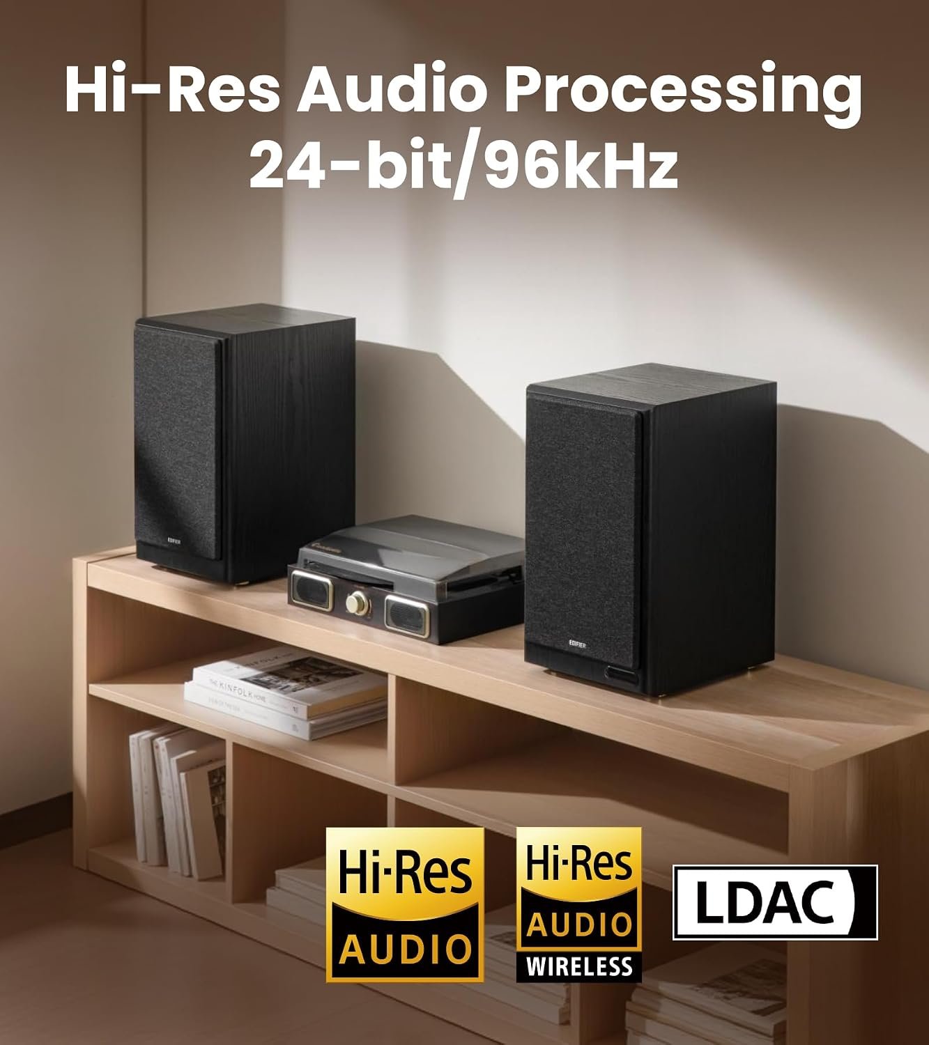 Edifier R2750DB MKII 3-Way Powered Bookshelf Speakers, 144W RMS, Black - Image 4