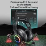 Edifier G35 Pc Gaming Headset Hi-res Sound Quality Usb Over-ear Headphone With 7.1 Surrounding Sound, 50mm Hybrid Driver, Enc Noise Cancelling Mic, 16.8m Rgb Light For Pc Ps4 Mac Laptop Desktop Black - Image 4