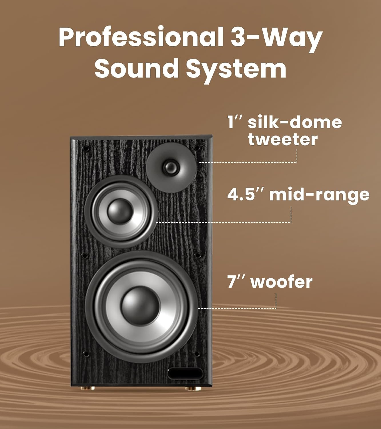 Edifier R2750DB MKII 3-Way Powered Bookshelf Speakers, 144W RMS, Black - Image 3