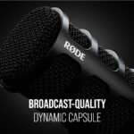 Rode Podmic USB Versatile Dynamic Broadcast Microphone with XLR and USB Connectivity for Podcasting, Streaming, Gaming, Music-Making and Content Creation - Image 4