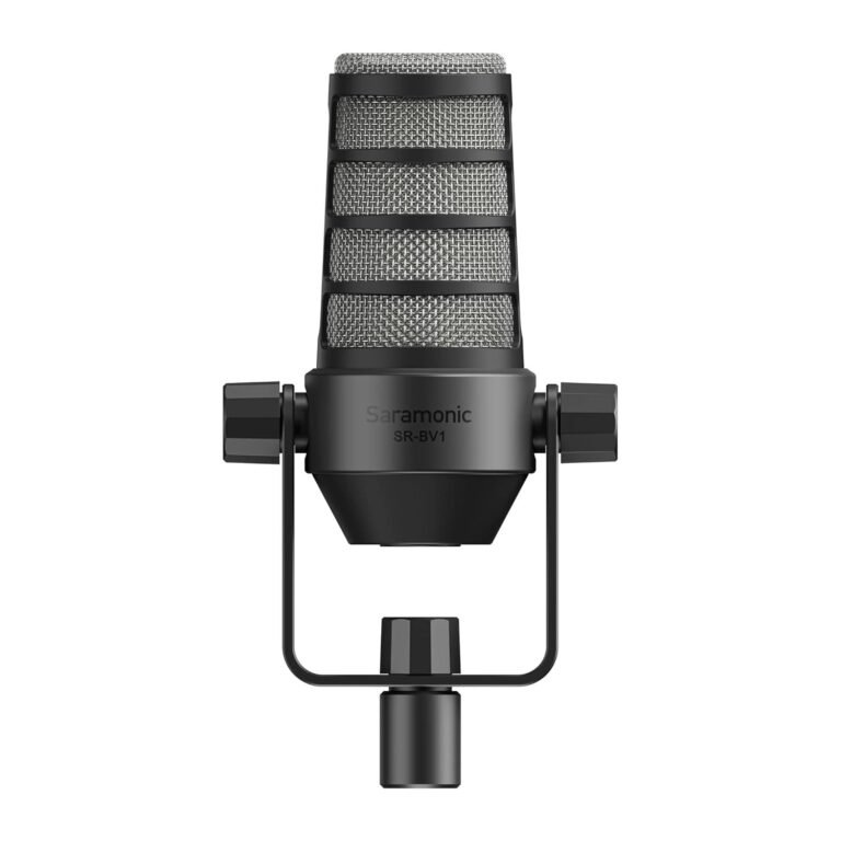 Saramonic Large Diaphragm Dynamic Broadcast And Podcast Microphone With Xlr Output, Swing Mount And Foam Windscreen (SR-BV1)