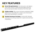 Humancentric Wall Mount Compatible With Sonos Arc Sound Bar (black) | Mounting Bracket Compatible With Sonos Arc To Mount Soundbar On Wall Under Tv - Image 8