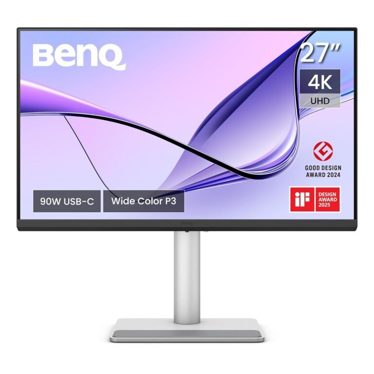 Benq MA270U, 27 Inch (68.58 Cm), 4K Ips 3840x2160, 60hz, Monitor For Mac,P3 Color Gamut, Hdmi, Dual Usb-c(90w Pd),brightness & Volume Control,has Stand,display PILOT2.0,integrated Mac Controls(silver)