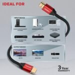Honeywell Hdmi Cable 2.1 With Ethernet, 8k@60hz, 4k@120hz Uhd Resolution, (9.8ft/3m), 48 Gbps Transmission Ultra High Speed, Dolby Dts, Earc, 3d,male-to-male,compatible With All Hdmi-enabled Devices - Image 7