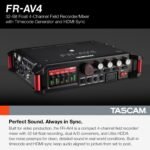 Tascam Fr-av4 4-channel 32-bit Float Field Recorder With Mixer For Camera Rigs, 4 Xlr/trs Inputs, Timecode Generator, Hdmi Sync, 192khz, Usb-c Audio Interface - Image 2