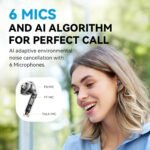 Edifier W320tn Adaptive Active Noise Cancelling Earbuds, Ldac & Hi-res Audio Wireless, 6 Microphones Ai Call Noise Cancellation, In Ear Detection, App Control, Fast Charge, Ip54, Bluetooth 5.3 - Gray - Image 5