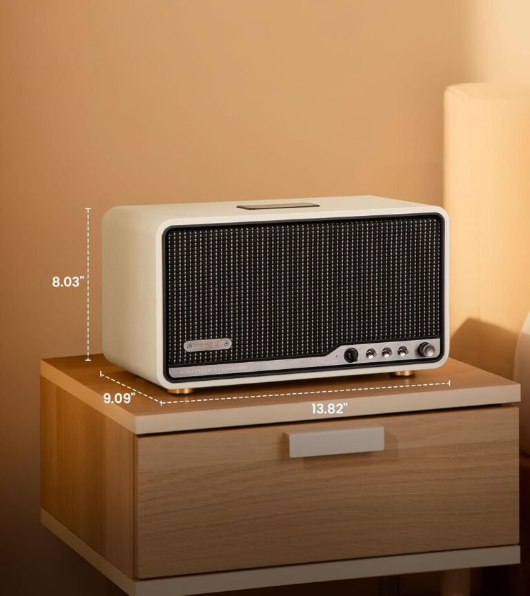 Edifier S300 Hi-Fi Tabletop Speaker, Hi-Res Audio LDAC 80W Power, Wireless Multi-Room & Stereo Pairing, Works With AirPlay 2 Bluetooth 5.4 USB-C AUX Inputs, Retro Design With Remote, Ivory