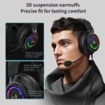 Edifier G35 Pc Gaming Headset Hi-res Sound Quality Usb Over-ear Headphone With 7.1 Surrounding Sound, 50mm Hybrid Driver, Enc Noise Cancelling Mic, 16.8m Rgb Light For Pc Ps4 Mac Laptop Desktop Black - Image 6
