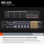 Tascam Mz-223 7-channel 3-zone Rackmount Mixer With Voice Priority - Image 2