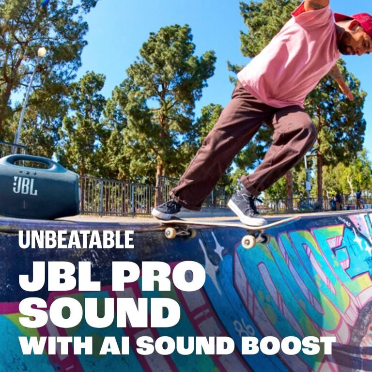 JBL Boombox 4 Portable Bluetooth Speaker With Pro Sound (AI Sound Boost), Waterproof And Dustproof IP68, Up To 34 Hours Playtime, Auracast - Blue