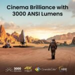 Benq Tk705i 4k Hdr Home Entertainment Projector | 3000 Lumens, Google Tv Built-in, 16 Ms Low Lag, Hdr10/hlg, Auto Image Adjustment, Optical Zoom, Bluetooth, Hdmi 2.1, 150" Big Screen, Memc, Hdr 10+ - Image 2
