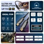 Honeywell Hdmi Aoc 2.1 Complaint 15 Meters, Transmission Speed Of 48gbps, Supports Uhd Resolution Of 8k@60hz, Male-to-male, High-speed Fiber Optics Cable, Compatible With Tv, Gaming Console, Etc. - Image 3