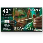 Sony 108 Cm (43 Inches) Bravia 2m2 Series 4k Ultra Hd Smart Led Google Tv K-43s25m2