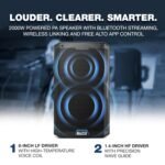 Alto Professional Ts408-2000w 8" Powered Pa Speaker With 3 Channel Mixer, Bluetooth Streaming, Wireless Loudspeaker Linking, Dsp And Alto App - Image 2