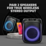 Artis Soundpro 100 60w Tws Portable 5.0 Bluetooth Party Speaker With 7 Led Colours/usb/tf Card/aux Input/fm Radio/wireless Mic & Wireless Remote - Image 3