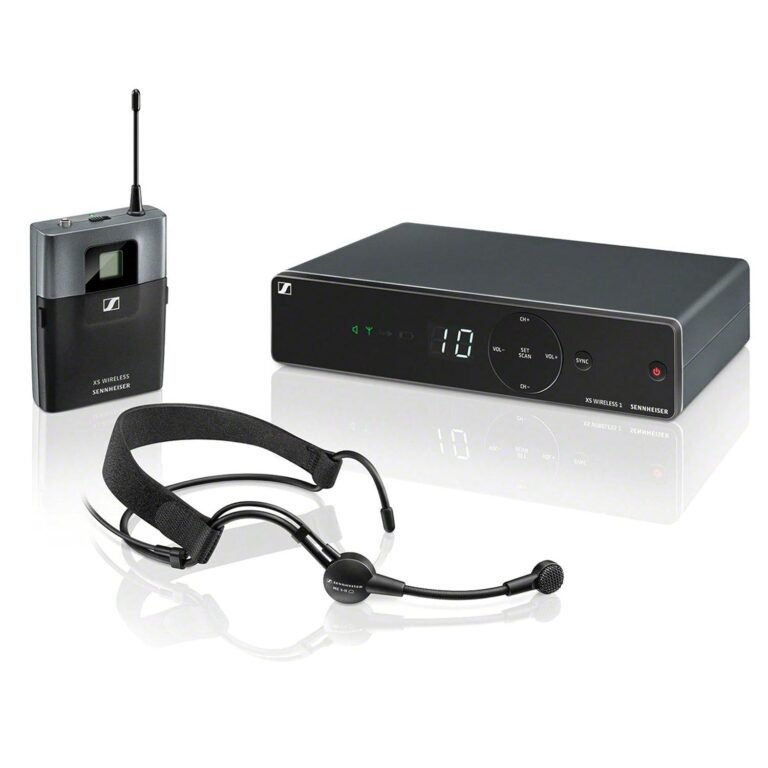 Sennheiser Xsw 1‑ME3‑A Wireless Headset Microphone System | me 3 Cardioid Headset | True Diversity Receiver | 10 Compatible Channels | ideal For Fitness Instructors, Stage Performers & Presentations