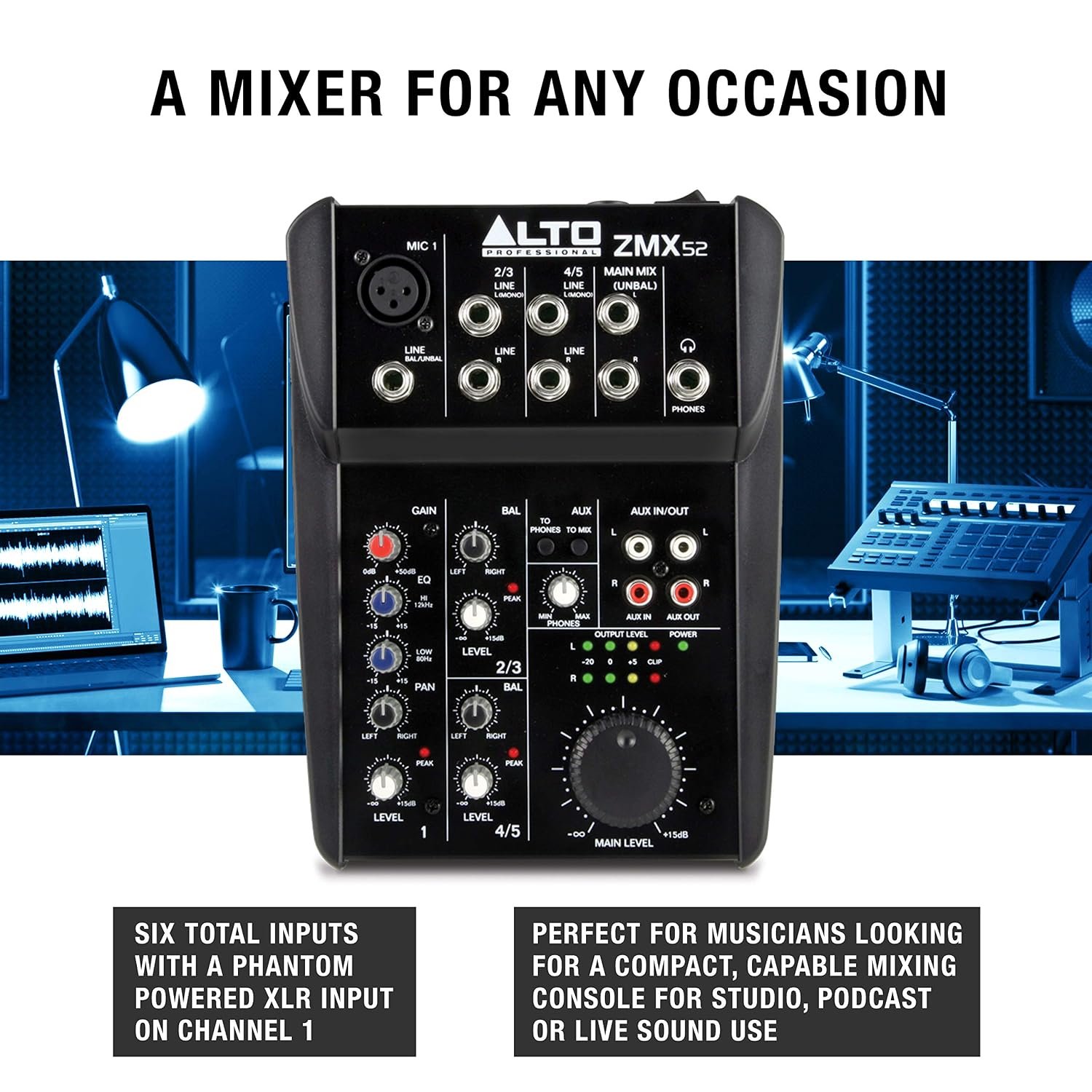 Alto Zephyr ZMX52 Compact 5-Channel Mixer