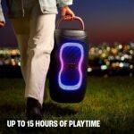 Jbl Partybox 130 Portable Party Speaker With 200w Pro Sound, Ai Sound Boost, Futuristic Lightshow, 15 Hrs Playtime, Auracast, Dual Mic & Guitar Inputs, Optical Input For Tv, Ipx4 Splashproof, Black - Image 3