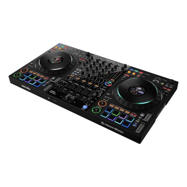 Pioneer DJ DDJ-FLX10 4-Deck DJ Controller | Track Separation, rekordbox Lighting Mode, Serato Support, 16 Performance Pads, 8" Jogwheels, DMX Output | Live Mashup & Performance Controller