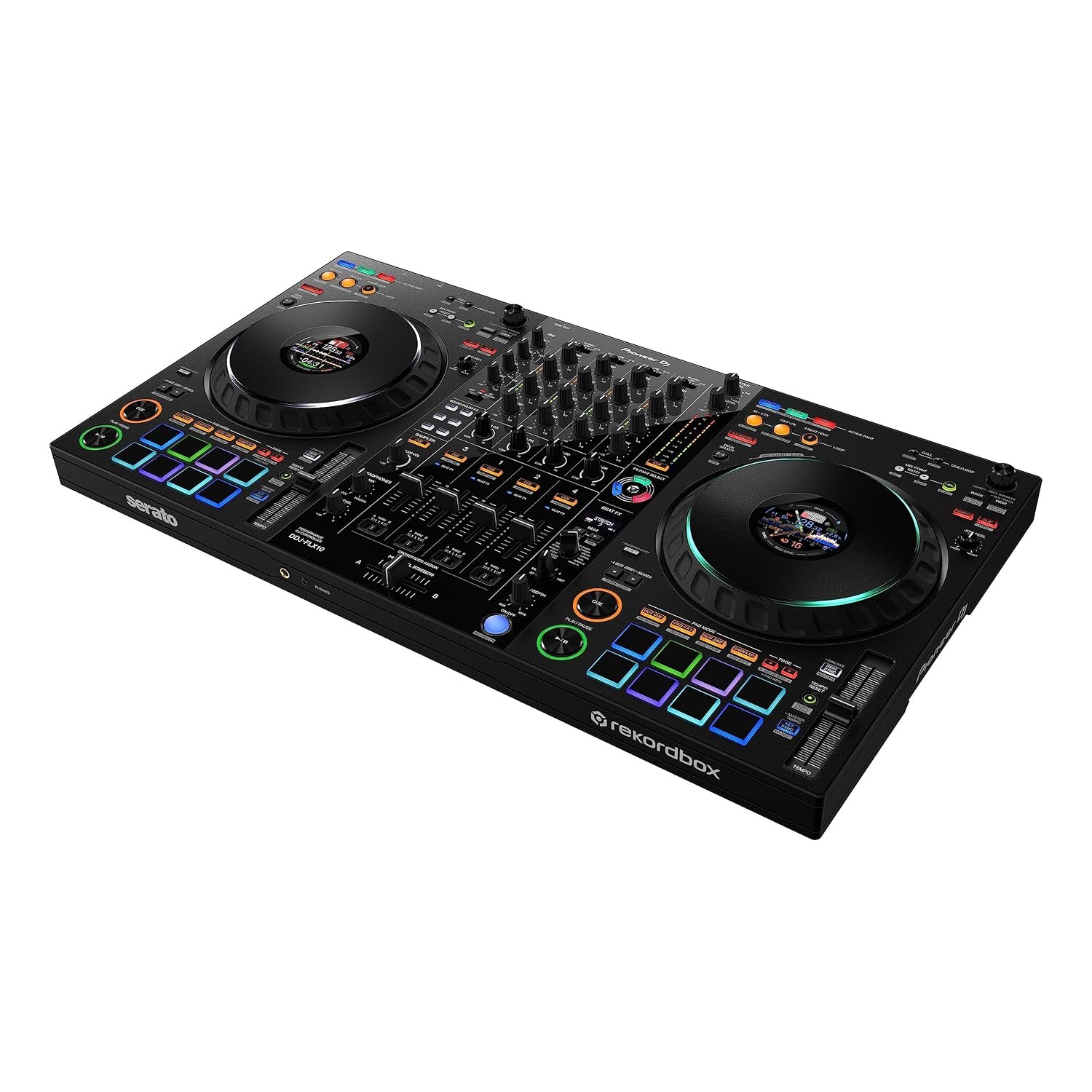 81Z8pkkZSBL._SL1500_ Pioneer Dj Ddj-flx10 4-deck Dj Controller | Track Separation, Rekordbox Lighting Mode, Serato Support, 16 Performance Pads, 8" Jogwheels, Dmx Output | Live Mashup & Performance Controller - Image 1