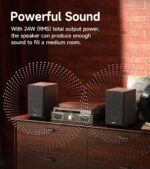 Edifier R990bt 2.0 Active Multimedia Speaker, 24w Rms Powered Desktop Speakers With Bluetooth V5.4, App Custom Eq, Sound Presets, Mdf Wooden Enclosure, Dual Rca Inputs For Laptop, Pc & Gaming, Black