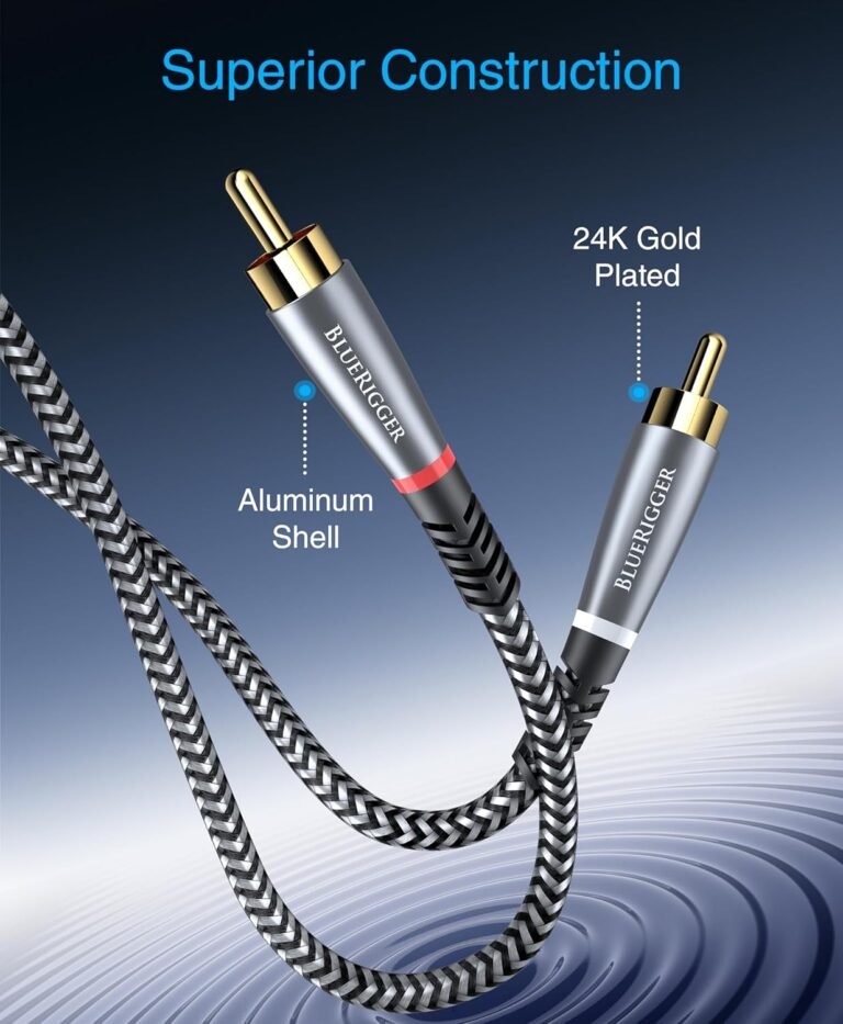 BlueRigger 2RCA To 2RCA 6FT Stereo Audio Cable