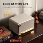 Edifier D32 Tabletop Wireless Speaker, Hi-res Audio Bluetooth Speaker, Portable Retro Combo Speaker, 60 Watts Rms, Bluetooth 5.3, 11-hour Playtime, White - Image 6