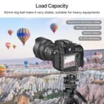 Ulanzi U-80L Ball Head Tripod - 360 Degree Panoramic, Arca Quick Release, Cold Shoe, 10kg Load - Image 5