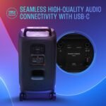 Jbl Partybox 520 Wireless Bluetooth Party Speaker, Electrifying Ai Sound Boost, Upto 15hrs Playtime, Replaceable Battery, Multispeaker Connection By Auracast-, Partybox App-black - Image 6