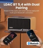 Edifier S300 Hi-fi Tabletop Speaker, Hi-res Audio Ldac 80w Power, Wireless Multi-room & Stereo Pairing, Works With Airplay 2 Bluetooth 5.4 Usb-c Aux Inputs, Retro Design With Remote, Ivory - Image 5