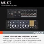 Tascam Mz-372 Multi-zone Audio Mixer With 37 Inputs - Image 2