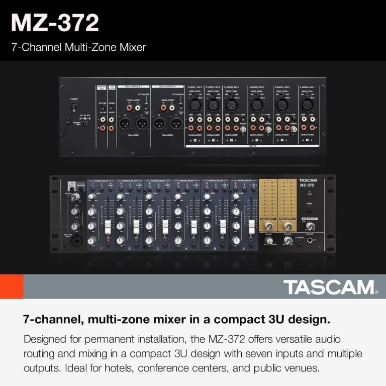 Tascam MZ-372 Multi-zone Audio Mixer With 37 Inputs