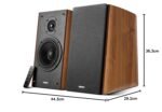 Edifier R2000db Active Bluetooth Bookshelf Speakers - Optical Input - 2.0 Wireless Near-field Studio Monitor Speakers - 120 Watts Rms With 5″ Large Woofer – Warm Oak - Image 8