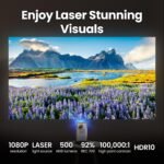 Benq Gv50 Laser Portable Projector, 500 Lumen, Native 1080p, Ceiling Projection, Tripod Base, Rotating Angle, Google Tv, Certified Netflix, Wifi & Bluetooth, Deep Woofer - Image 7
