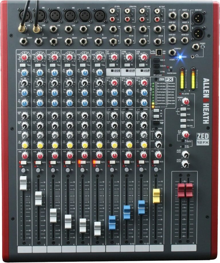 Allen & Heath ZED-12FX USB Analogue Mixer With Effects