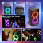 Jbl Partybox 520 Wireless Bluetooth Party Speaker, Electrifying Ai Sound Boost, Upto 15hrs Playtime, Replaceable Battery, Multispeaker Connection By Auracast-, Partybox App-black - Image 2