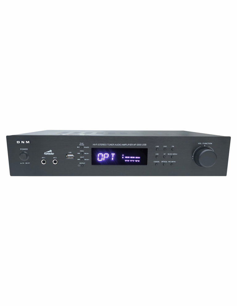 DNM AP-2000 USB Hi-Fi Stereo Tuner Amplifier with Bluetooth and Karaoke