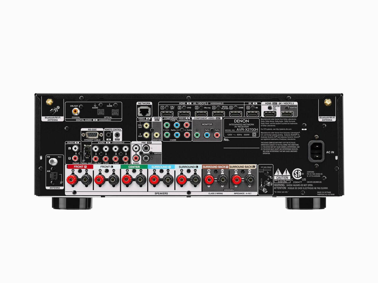 Denon AVR-X2700H 7.2-Channel 8K AV Receiver