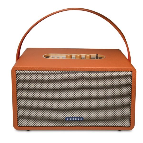 Aiwa Rs-x 150 Natsukasii Pro (brown) Bluetooth Speaker With Powerfull Bass, Built-in Microphone, Portable Speaker With 12+ Hours Play Time, 60w Speaker, Type-c Charging, Tws Dual-link Technology