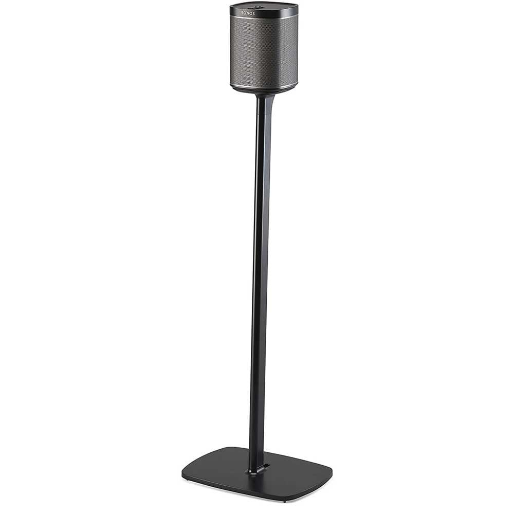 Flexson Floor Stand for Sonos One Black distant angled single stand