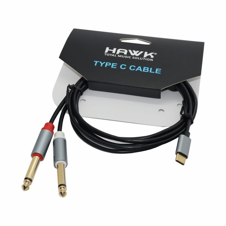 Hawk HC2PLU USB-C to Dual 6.35mm TS Cable (1.8m)