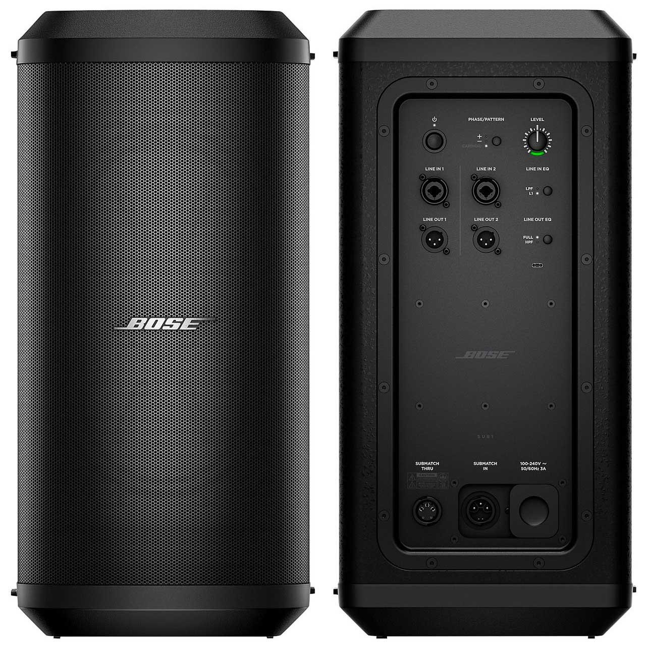 Bose SUB1 Powered Bass Module - front-rear view