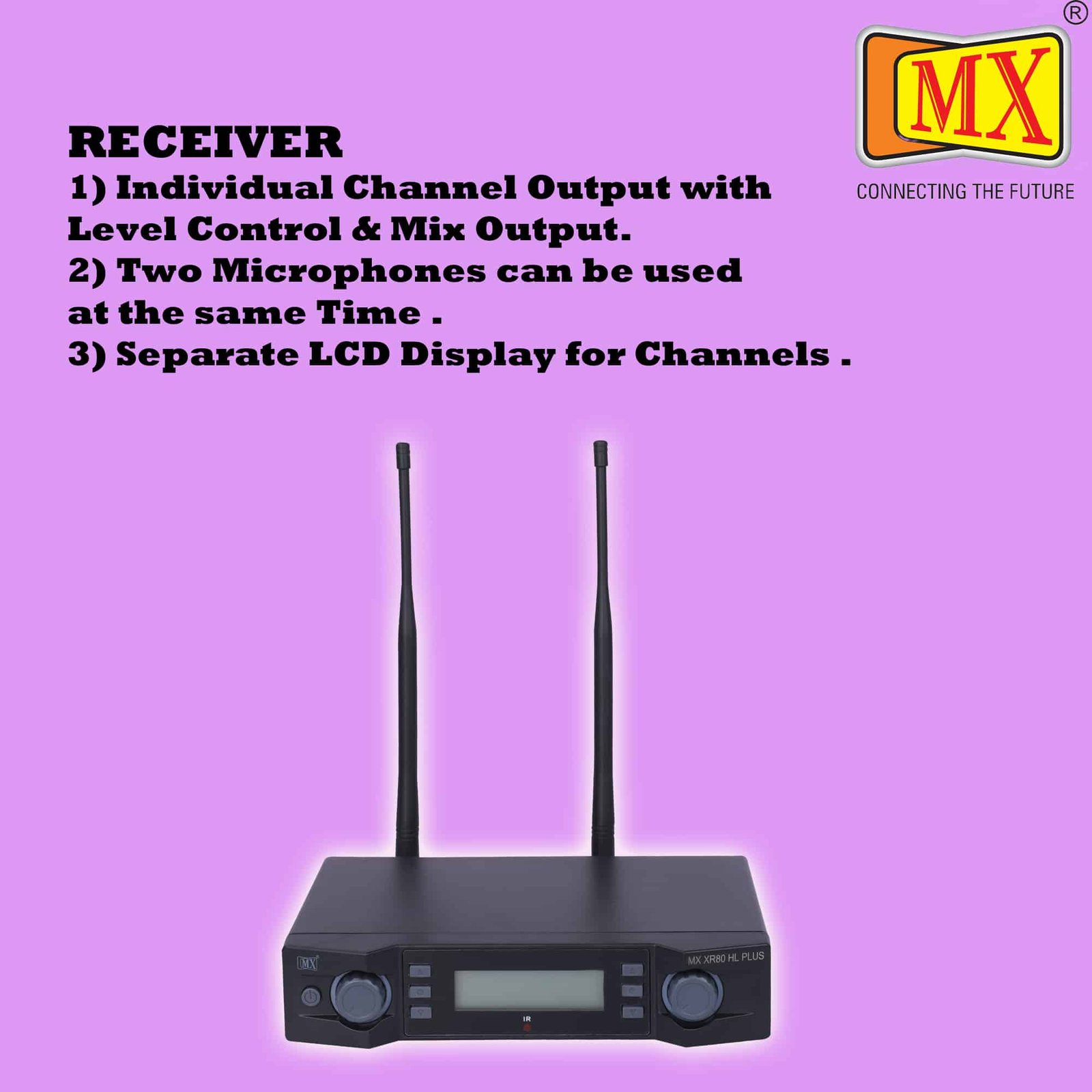 MX XR80HL PLUS UHF WIRELESS MICROPHONE - Image 4