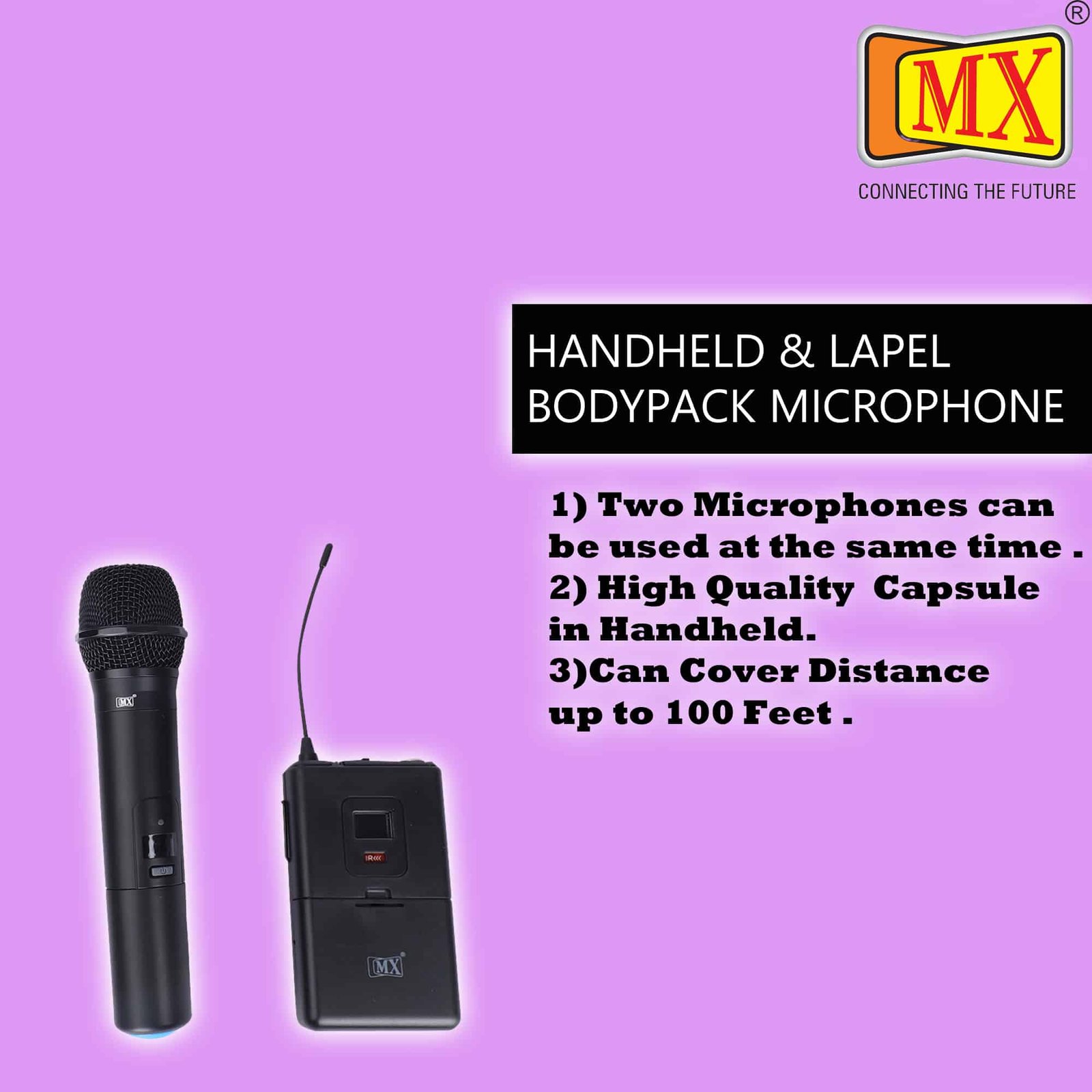 MX XR80HL PLUS UHF WIRELESS MICROPHONE - Image 3