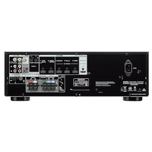 Denon AVR-X250BT Pure Acoustics PHT851 5.1 Home Theatre Package - Denon AVR-X250BT receiver rear panel