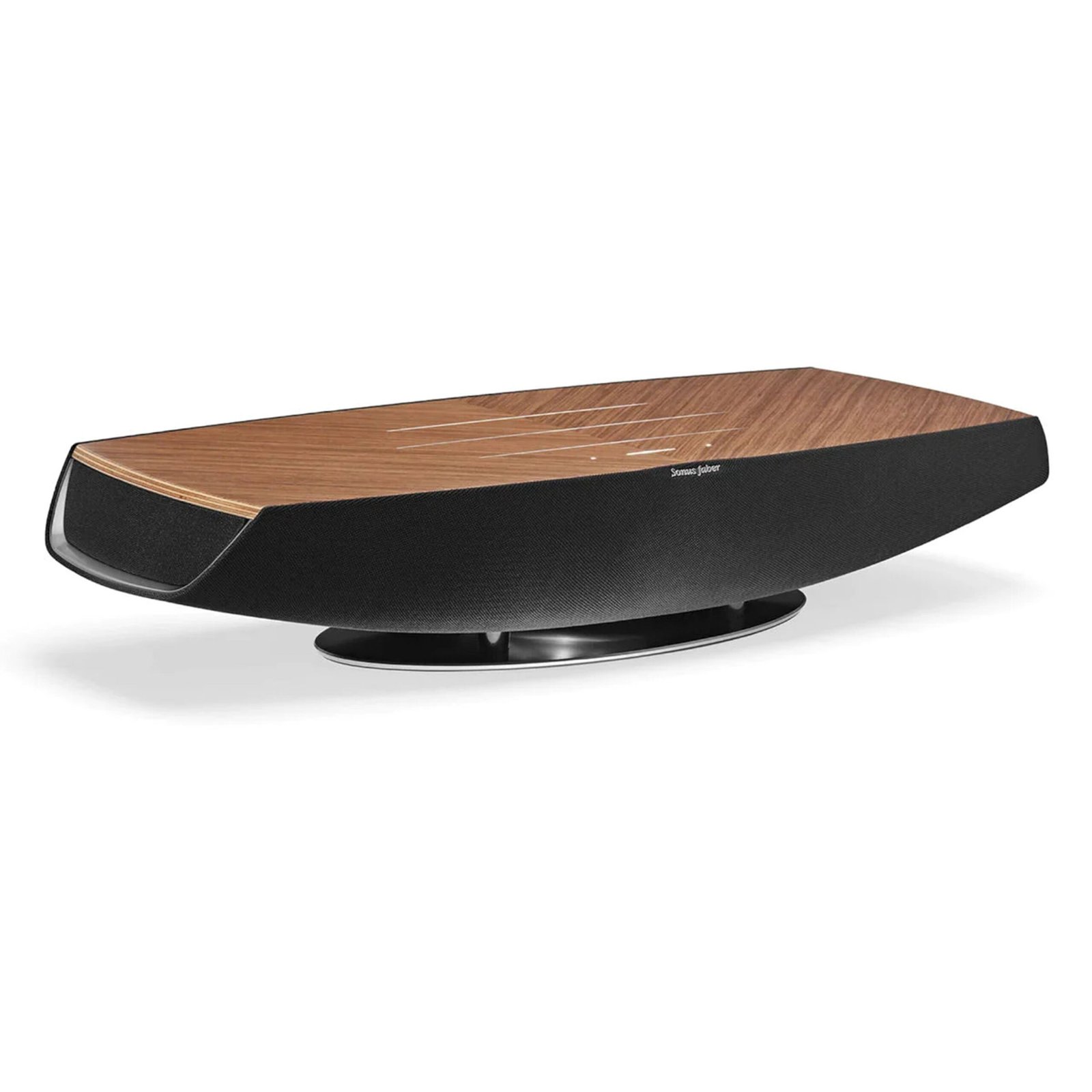 Sonus Faber Omnia All-in-One Wireless Speaker – Natural Walnut finish front view