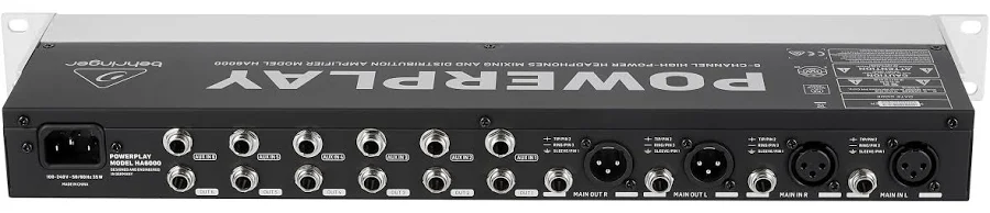 Behringer POWERPLAY HA6000 6-Channel Headphone Amplifier - Image 7